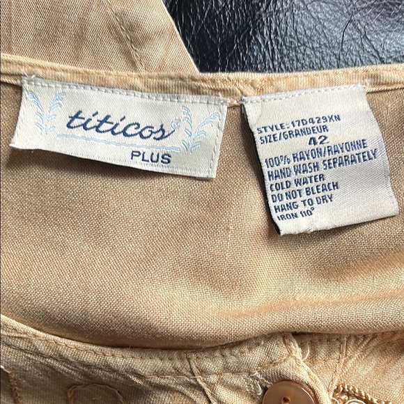 Maxi Dress Vintage Rayon Embroidered โ Butterscotch L / 27โ PTP - Picture 6 of 6